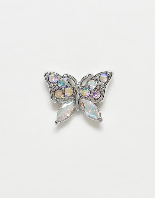 Kingsley Ryan ab gem set buterfly labret piercing
