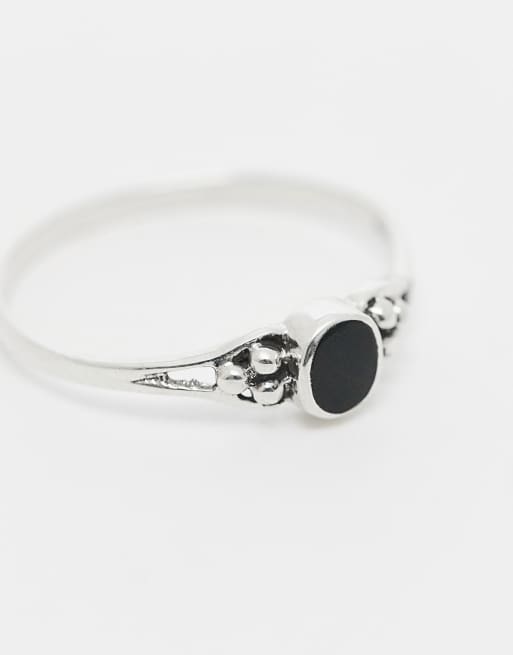 Kingsley Ryan Black Onyx Oval Ring In Sterling Silver