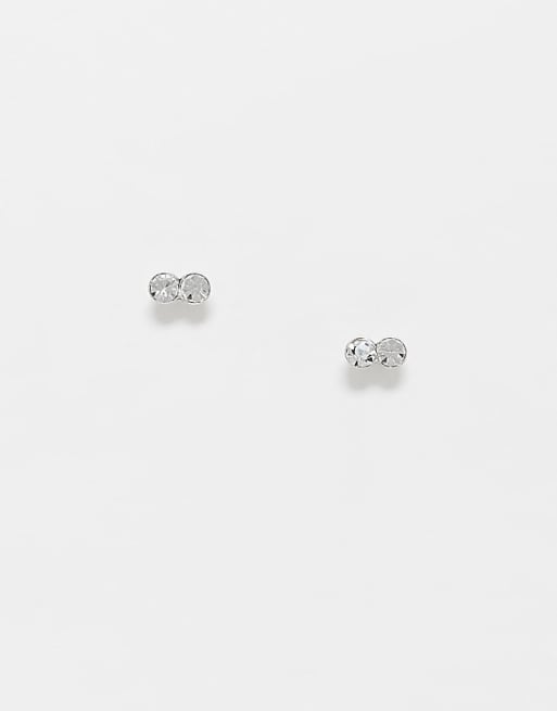 Kingsley Ryan double cz stud in sterling silver