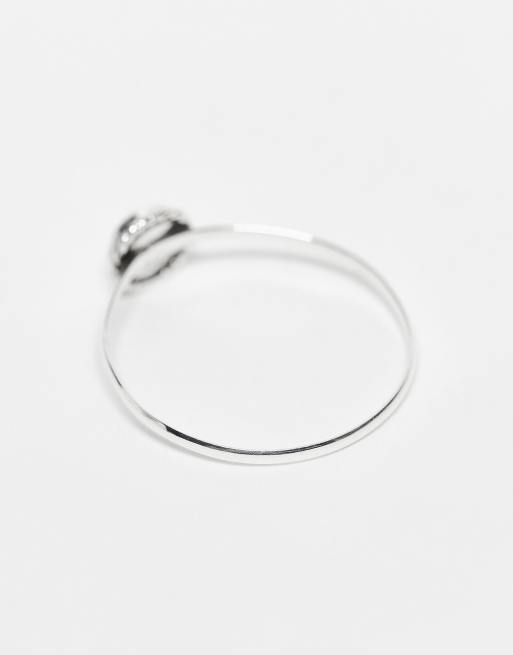 Kingsley Ryan Faux Pearl Ring In Sterling Silver