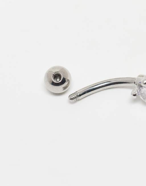 Kingsley Ryan Gem Set Teardrop Charm Belly Bar