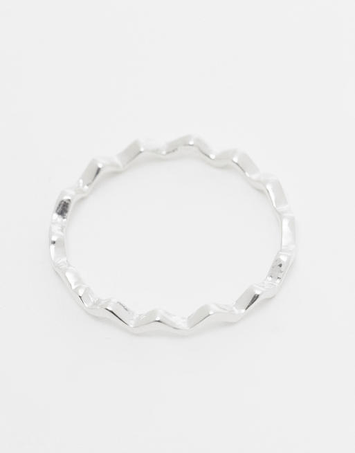 Kingsley Ryan Wave Ring In Sterling Silver