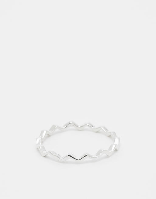 Kingsley Ryan wave ring in sterling silver