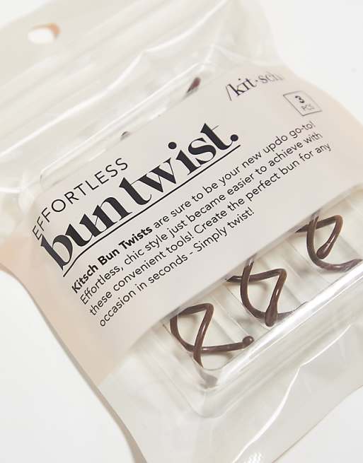 Kitsch Brown Bun Twist 3 Pack