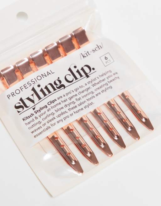 Kitsch Styling Clips 6 Pack - Rose Gold