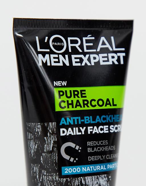 L'Oreal Men Expert Pure Charcoal Anti-Blackhead Daily Face Scrub 100ml