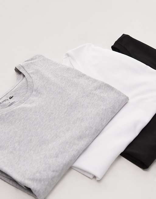 Lacoste 3 pack t-shirt in multi
