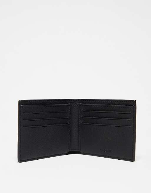 Lacoste Logo Bi-fold Wallet In Black