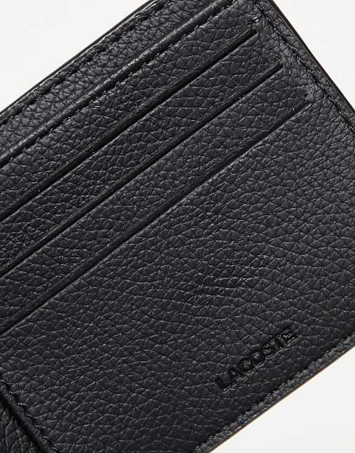 Lacoste Logo Bi-fold Wallet In Black