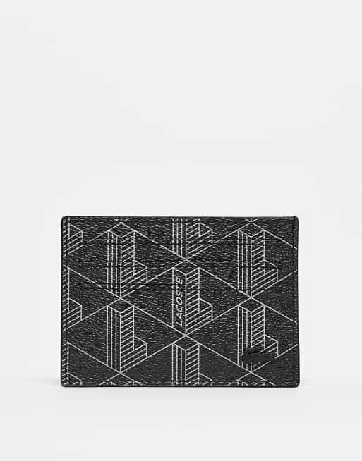 Lacoste monogram card holder in grey