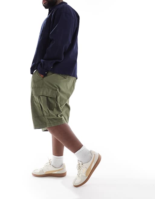 Levi's Big & Tall Carrier Cargo 2 Pocket Canvas Shorts In Dark Green