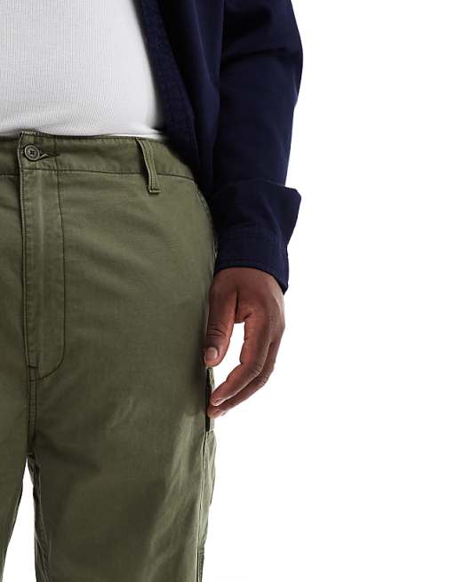 Levi's Big & Tall Carrier Cargo 2 Pocket Canvas Shorts In Dark Green