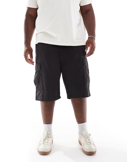 Levi's Big & Tall Carrier Cargo 2 Pocket Canvas Shorts In Black