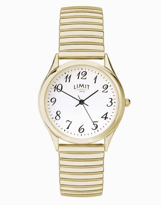 Limit 34mm mens round gold analogue watch in gold