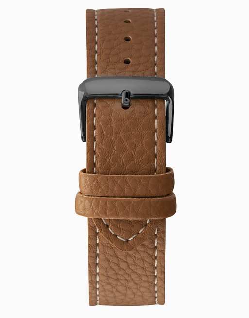 Limit 43mm Mens Round Black Analogue Watch In Brown