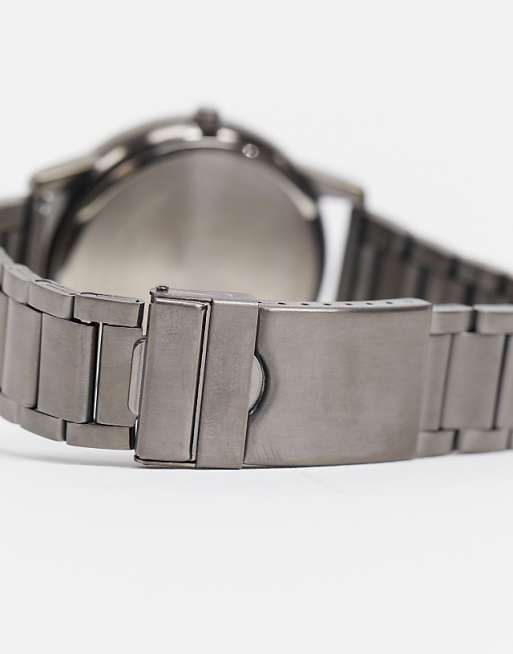 Limit Bracelet Watch In Gunmetal Grey With Grey Dial