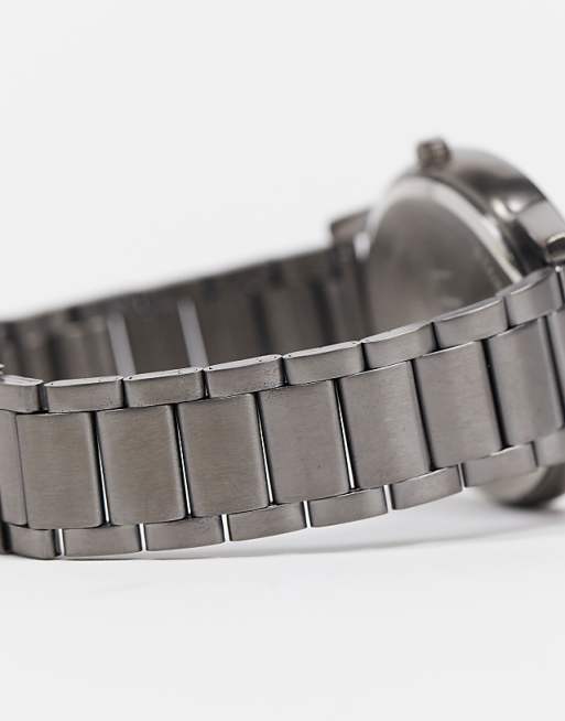 Limit Bracelet Watch In Gunmetal Grey With Grey Dial