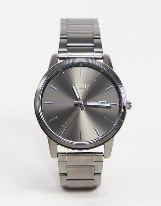 Limit bracelet watch in gunmetal grey with grey dial