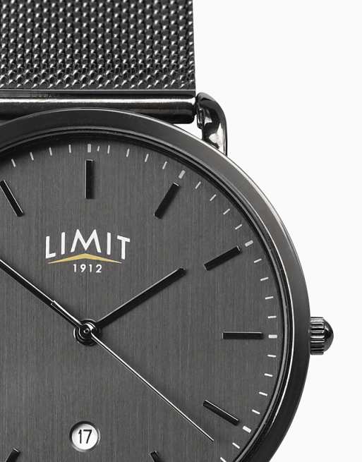 Limit Classic 40mm Mens Round Black Analogue Watch In Black