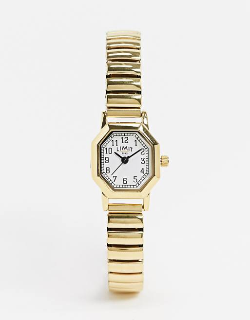 Limit Octagonal expanding bracelet watch in gold