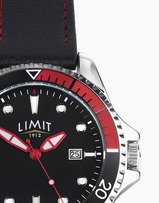 Limit Sports 38mm Mens Round Black Analogue Watch In Black