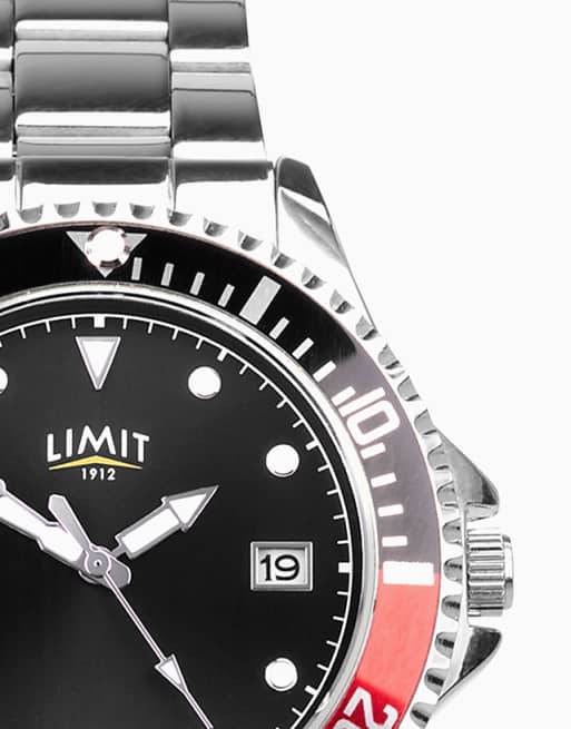 Limit Sports 38mm Mens Round Silver Analogue Watch In Silver