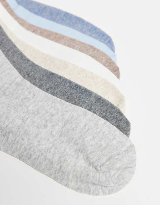 Lindex 7 Pack Ankle Sock In Blue Neutrals