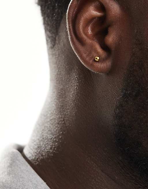 Lost Souls 4mm ball stud earring in 18k gold plated
