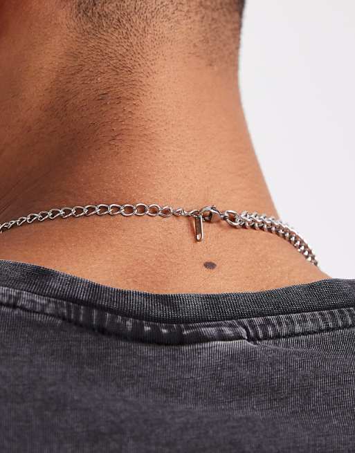 Lost Souls 5mm Box Cable Chain Necklace In Stainless Steel