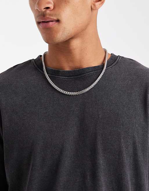 Lost Souls 5mm Box Cable Chain Necklace In Stainless Steel