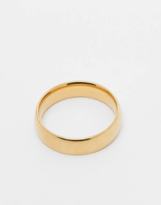 Lost Souls Band Ring 6mm In 18k Gold Plated