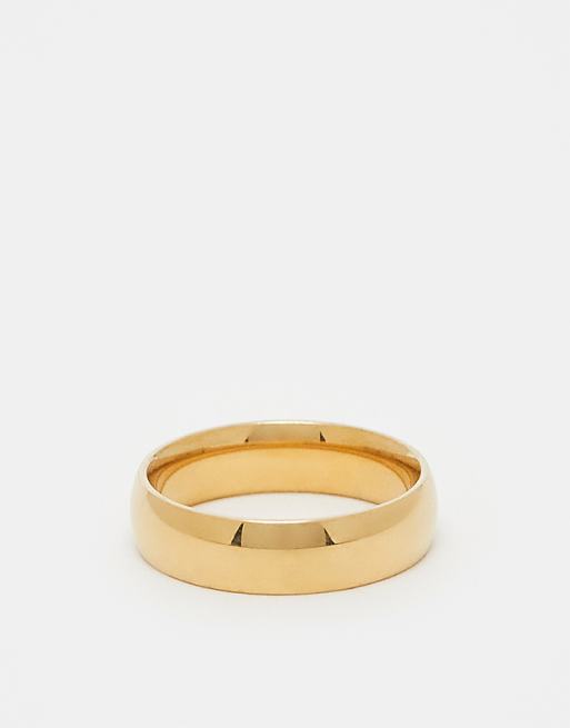 Lost Souls band ring 6mm in 18k gold plated