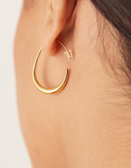 Lost Souls Gradient Hoop Earrings In 18ct Gold Plated Stainless Steel