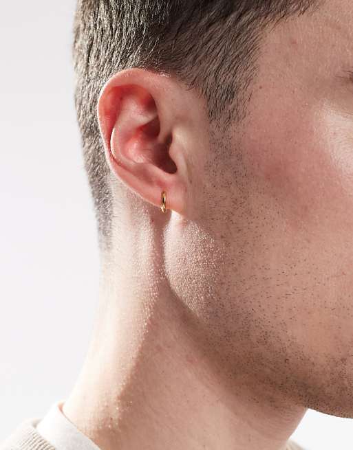 Lost Souls mismatched huggie hoop earrings in 18k gold plated