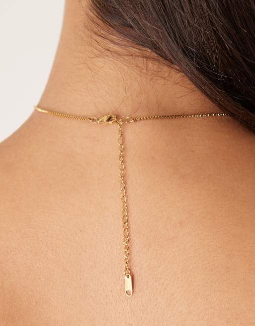 Lost Souls Moon Pendant Necklace In 18ct Gold Plated Stainless Steel
