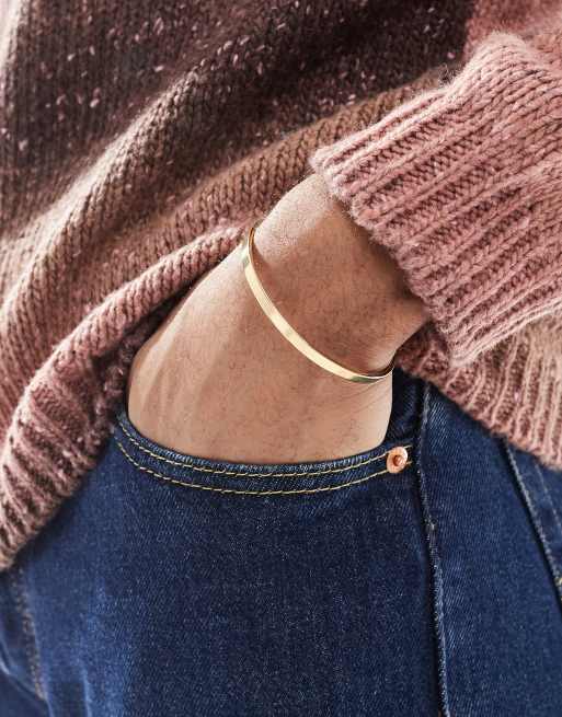 Lost Souls Skinny Cuff 4mm In 18k Gold Plated