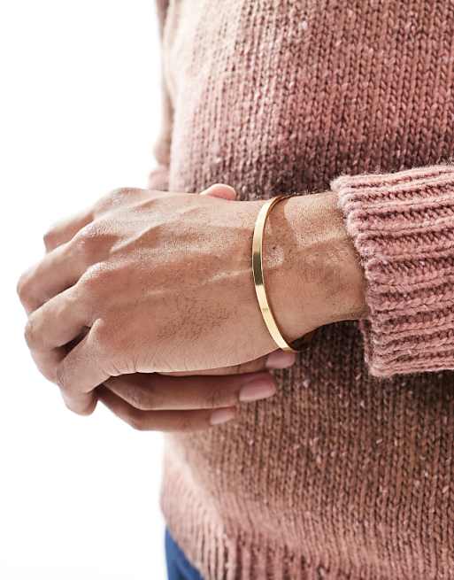 Lost Souls skinny cuff 4mm in 18k gold plated