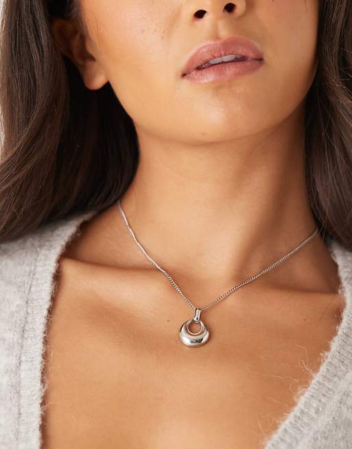 Lost Souls stainless steel doorknocker pendant necklace in silver