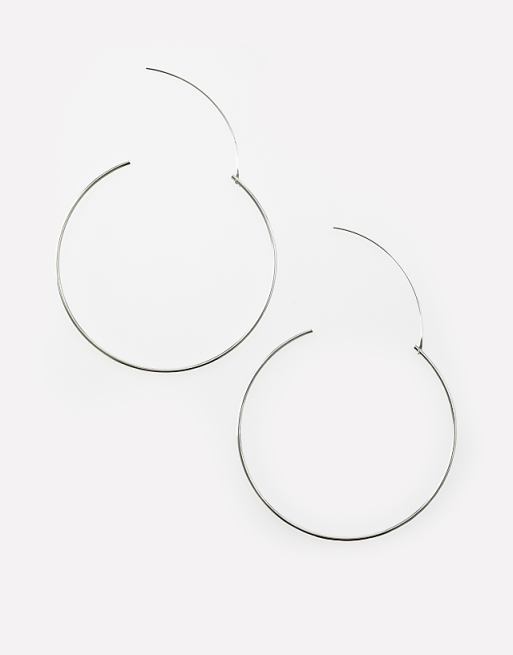 Lovisa Sterling Silver 60mm Hoop Earrings In Silver