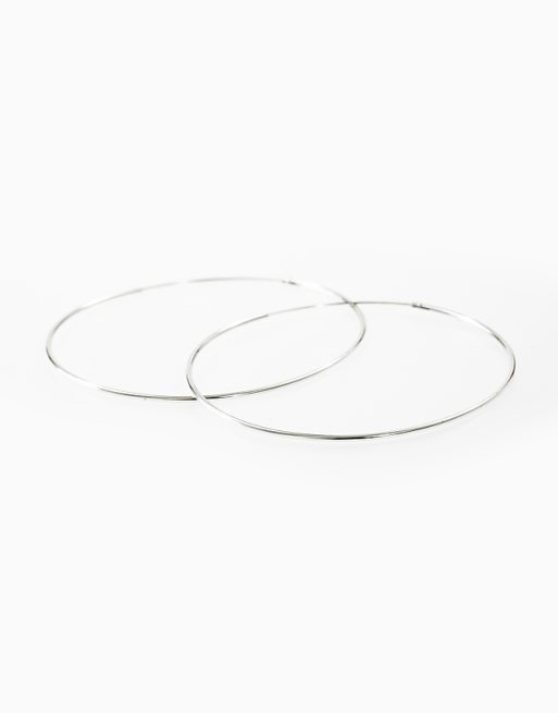 Lovisa Sterling Silver 60mm Hoop Earrings In Silver