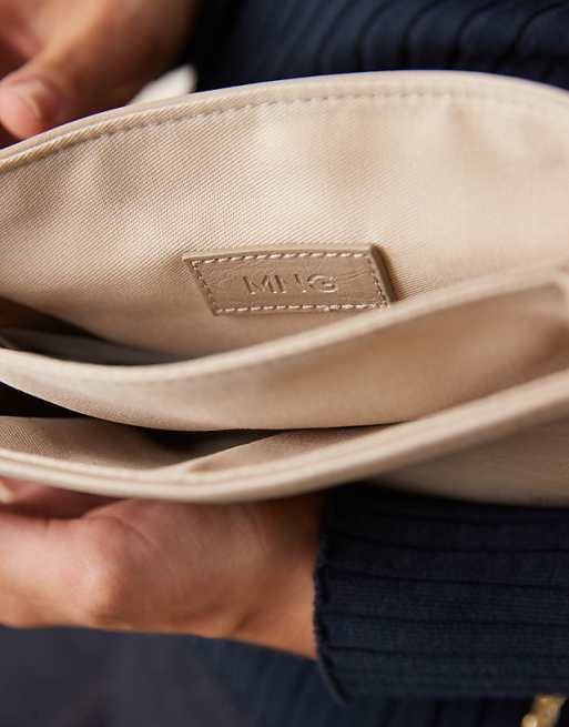 Mango Cross Body Bag In Taupe