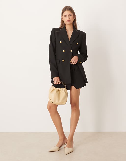 Mango Mini Skort Co-ord In Black