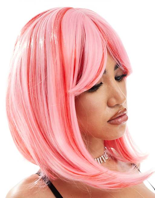 My Accessories Halloween Short Wig In Pink