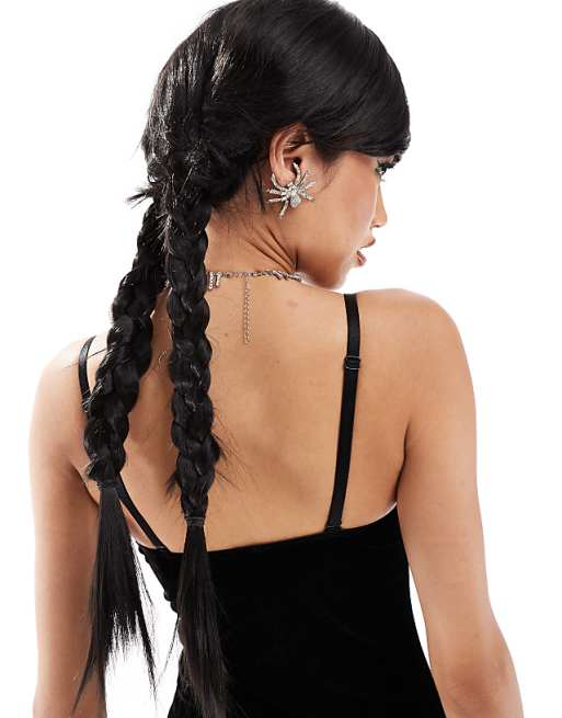 My Accessories Halloween Wednesday Addams Wig In Black