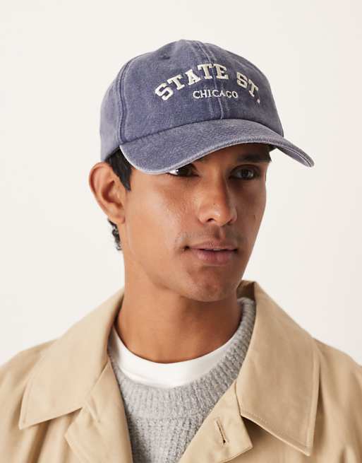 My Accessories Man state street baseball cap in washed navy
