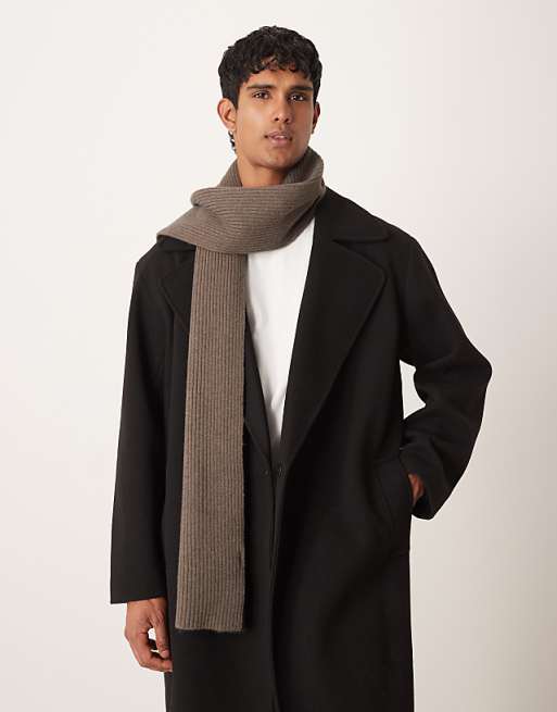 My Accessories Man supersoft oversized blanket scarf in brown