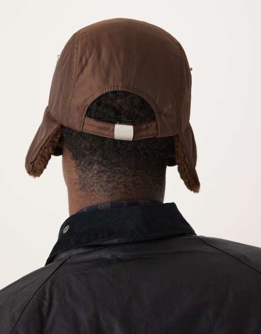 My Accessories Man Turn Up Baseball Cap With Ear Flaps In Brown