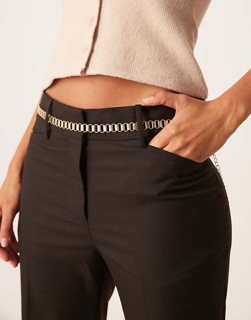 My Accessories mini oval chain belt in gold