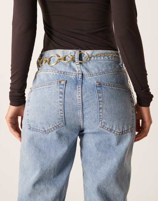 My Accessories Multi Ring Chain Belt In Gold