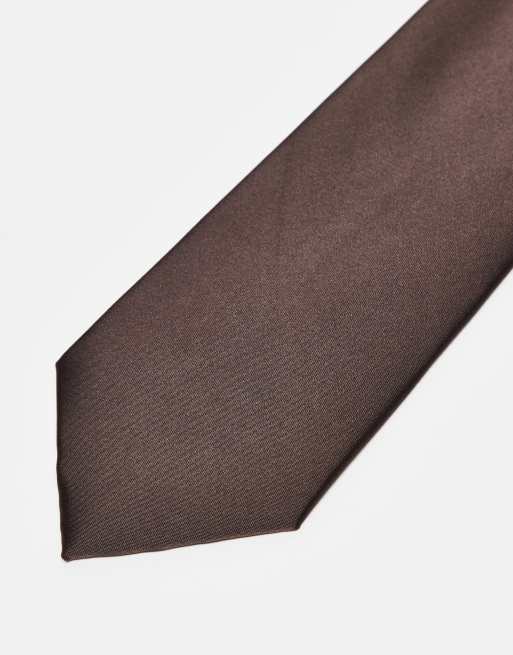 My Accessories Tie In Chocolate Brown